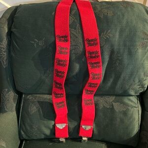 Rumple Mintze Red Suspenders NWOT